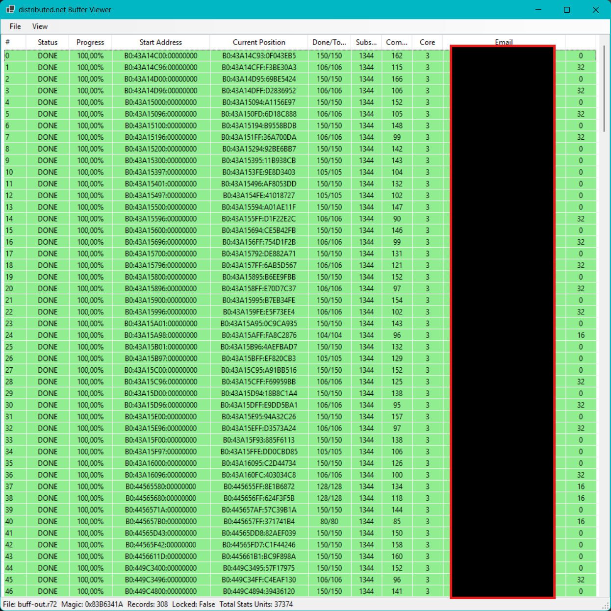 DNETC Buffer Viewer buffer-out