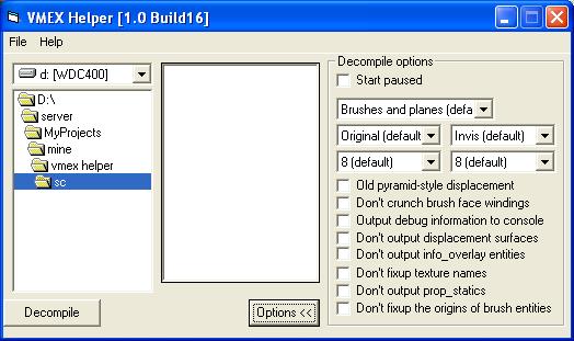 VMEX Helper: Options